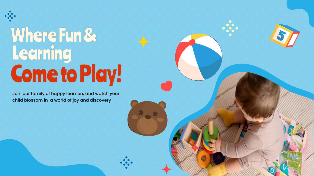 Playful background for the daycare